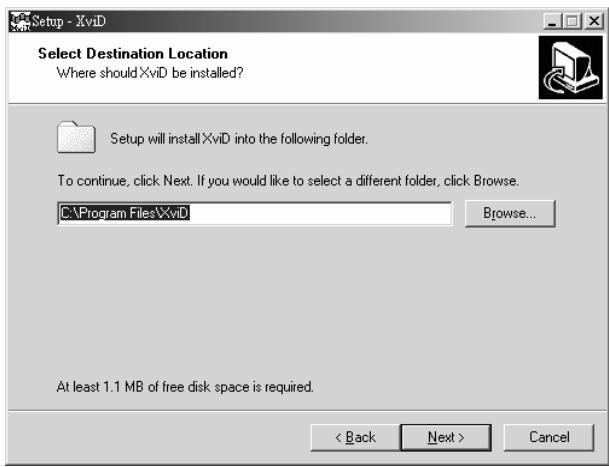 GENIUS DV1210 - Installing the XviD codec program - 3