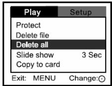 GENIUS DV410 - Deleting still images/video clips - 2