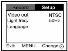 GENIUS DV410 - Setup menu - 3