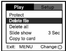 GENIUS DV410 - Deleting still images/video clips - 1