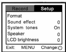 GENIUS DV410 - Setup menu - 1