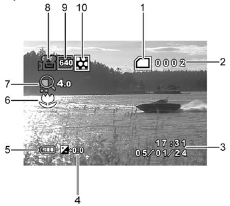 GENIUS DV505 - Movie mode icons - 1