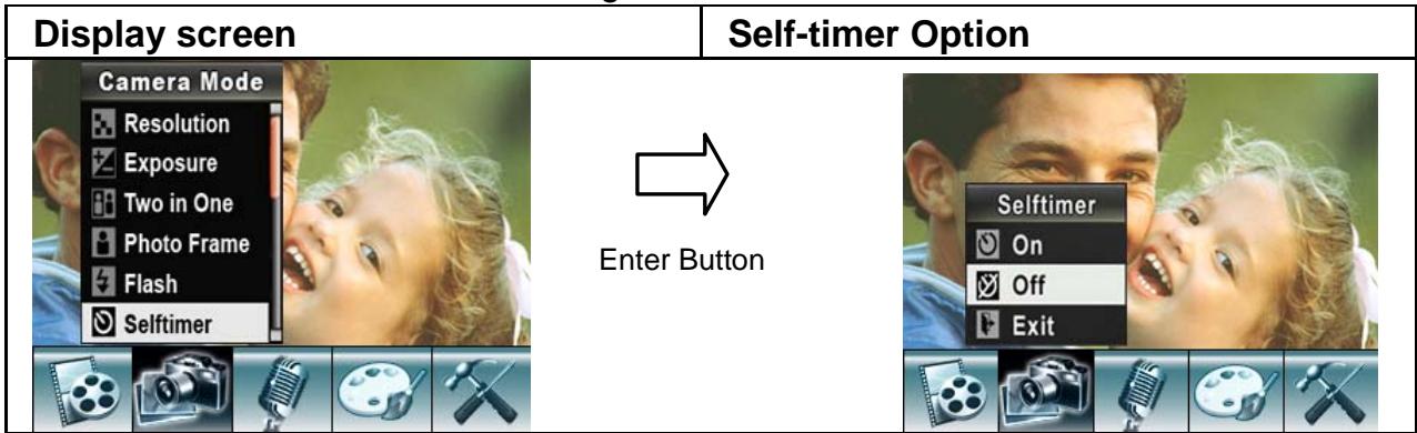 GENIUS DV5131 - To enable the Self-timer: - 1