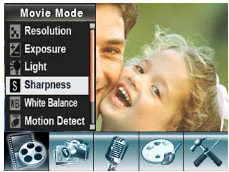GENIUS DV5131 - To change Sharpness setting: - 1