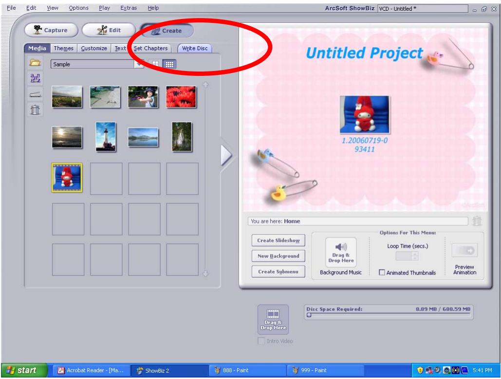 GENIUS DV5131 - Click "Create" - 1