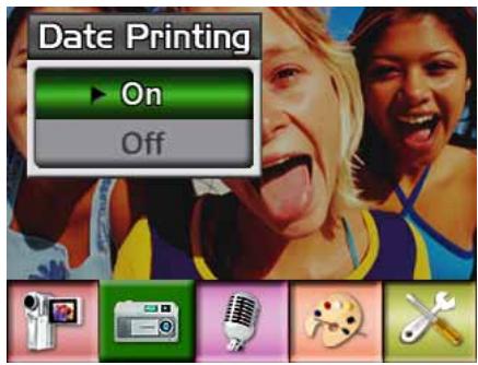 Date Printing On Off