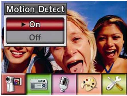 Motion Detect ▶ On Off