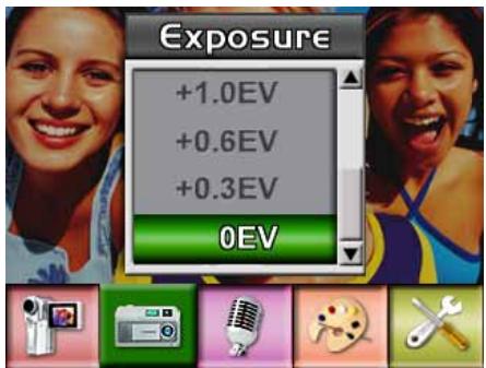 Exposure +1.0EV +0.6EV +0.3EV 0EV