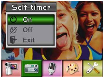 Self-timer On Off Exit