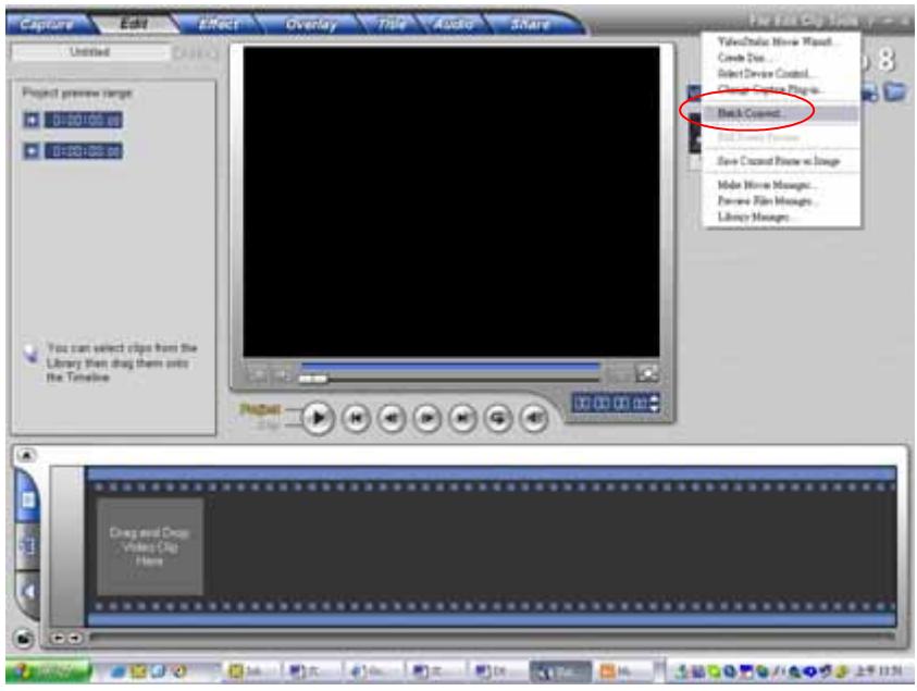 Capture Edit Effect Overlay File Audio Share Untitled Project preview range B:300100.00 B:300100.00 You can select clips from the Library then drag them onto the Timeline Back Command... Back Command Preview Save Context Preview to Image Make More Messages... Remove Film Messages... Library Messages... Drop and Drop Video Clip None