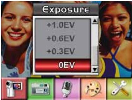 Exposure +1.0EV +0.6EV +0.3EV 0EV