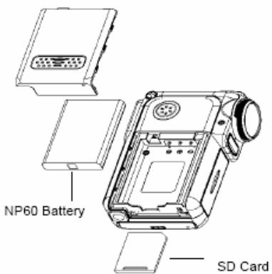 GENIUS DV611 - Loading the Battery - 1