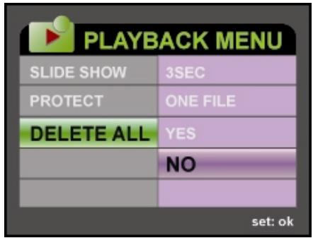 GENIUS DV813 - To delete all videos or images at once - 1