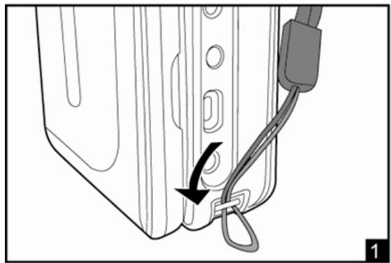 GENIUS DV813 - Attaching the Camera Strap - 1