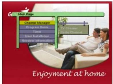GENIUS DVB-T31 - This menu consists of 5 main sections as shown below - 1