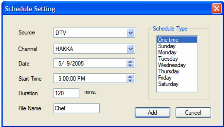 GENIUS DVBD01 - Schedule Recording - 2