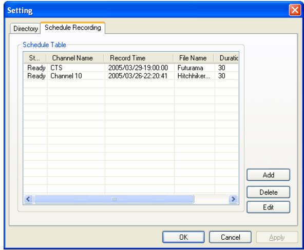 GENIUS DVBD01 - Schedule Recording - 1