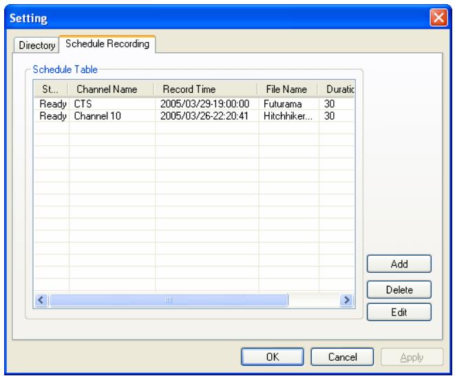 GENIUS DVBD01 - Schedule Recording - 1