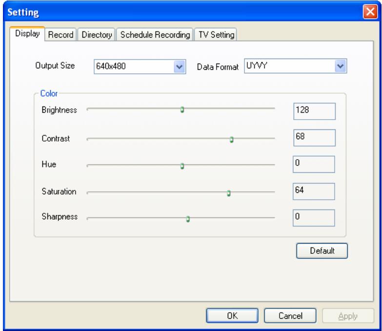 GENIUS DVBD01 - Display Settings - 1