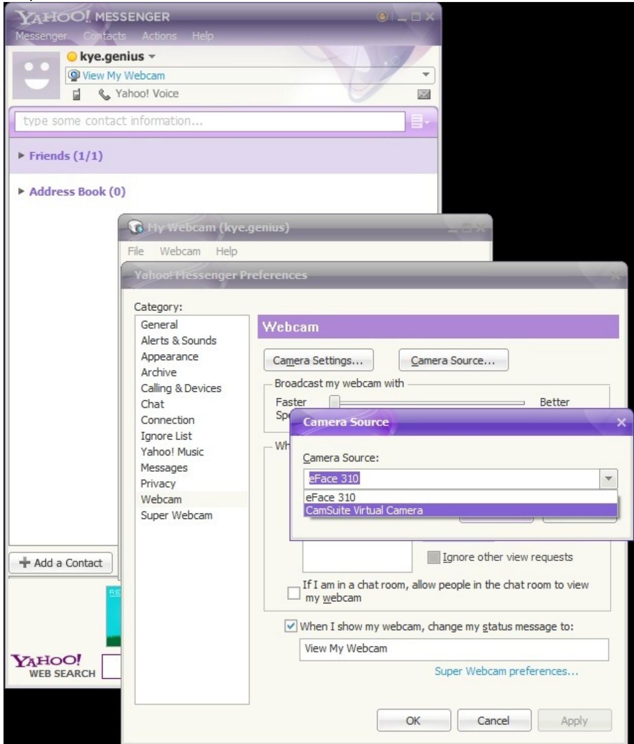GENIUS FACECAM310 - Click File Preferences. - 2