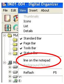 GENIUS G-NOTE 7100 - Show/Hide lines on the notepad - 2