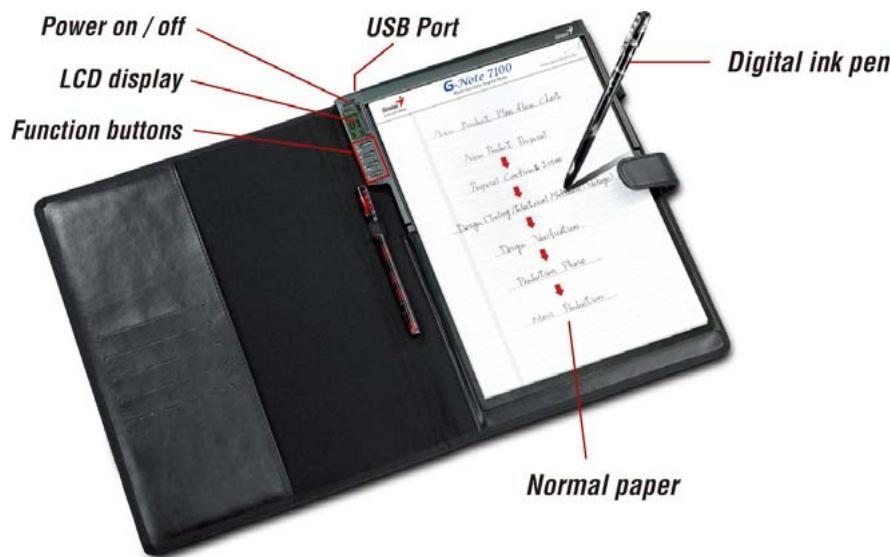 GENIUS G-NOTE 7100 - Thickness of the notepad - 1