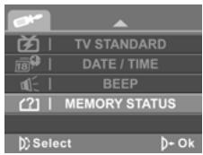 GENIUS G-SHOT DV511 - Memory status - 1