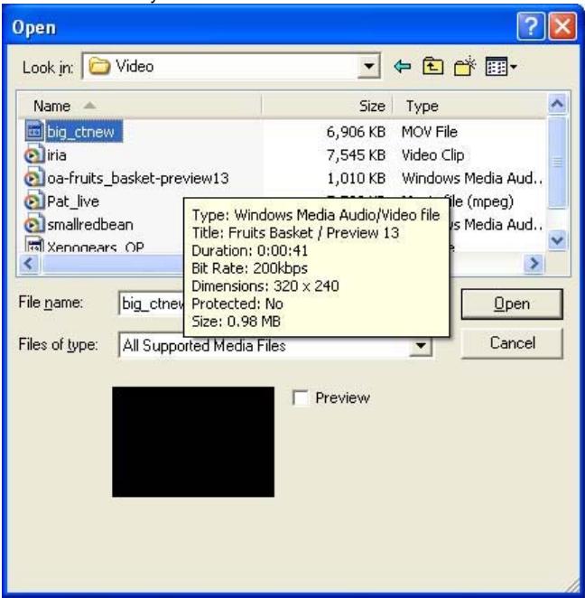 GENIUS HD500 - Select Video file you want to convert - 1