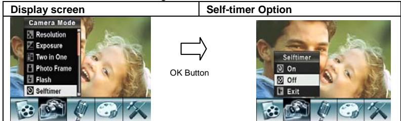 GENIUS HD500 - To enable the Self-timer: - 1