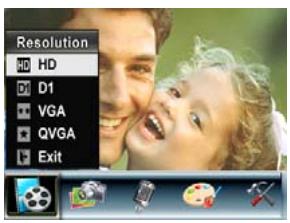 GENIUS HD500 - To change Movie Resolution: - 3