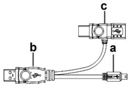 GENIUS LOOK 313 MEDIA - Insert the Look 313 Media's USB cable to your desktop's or laptop's USB port. Please follow the instructions to connect the USB cable properly. - 1
