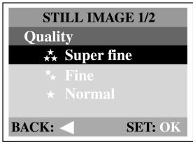 GENIUS P313 - Setting the image resolution and quality - 2