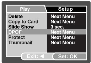 GENIUS P517 - Setting the DPOF - 3