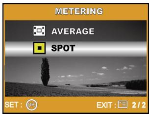 GENIUS P534 - Selecting the Metering Mode - 2