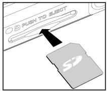 GENIUS P611 - Inserting an SD memory card (optional accessory) - 1