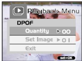 GENIUS P611 - To set the DPOF setting on a still image: - 2