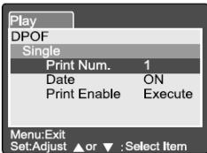 GENIUS P633 - DPOF Settings - 3