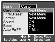 GENIUS P633 - Setup Menu (Basic) - 2
