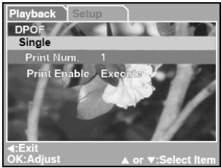 GENIUS P713 - To Set DPOF: - 2