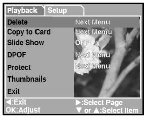 GENIUS P713 - Playback Menu - 1