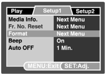 GENIUS P8565 - Formatting the SD Memory Card or Internal Memory - 1