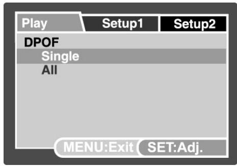 GENIUS P8565 - DPOF Settings - 2