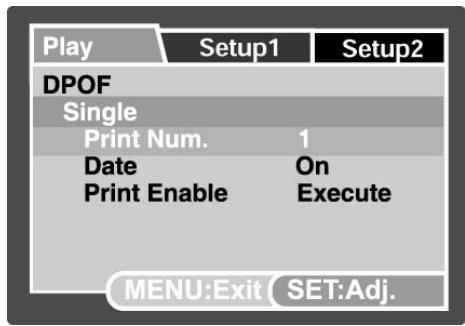 GENIUS P8565 - DPOF Settings - 3