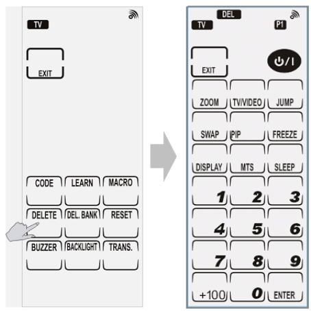 GENIUS REMOTE 815 - Delete a Key Code - 1