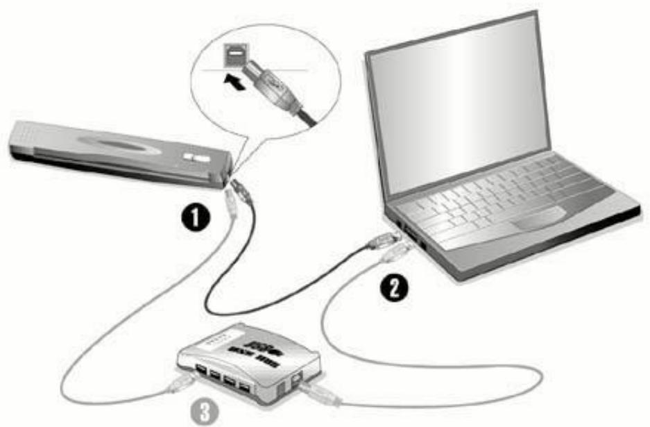 GENIUS SLIM F600 - Step 1. Connecting the Genius Scanner to Your Computer - 1