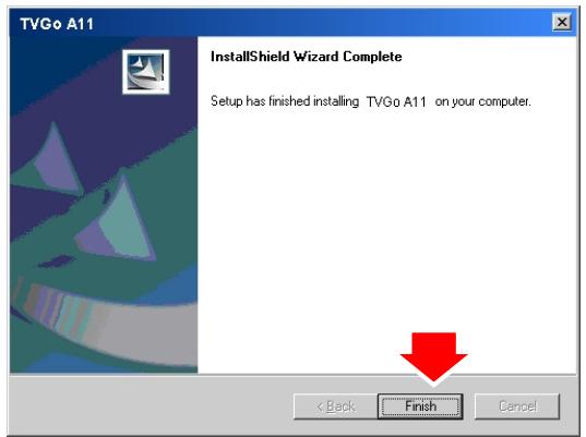 GENIUS TVGO A11 - Install TVGo A11 utility software. - 9