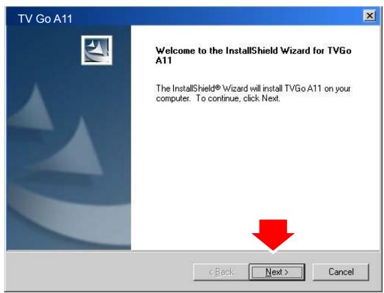 GENIUS TVGO A11 - Install TVGo A11 utility software. - 2