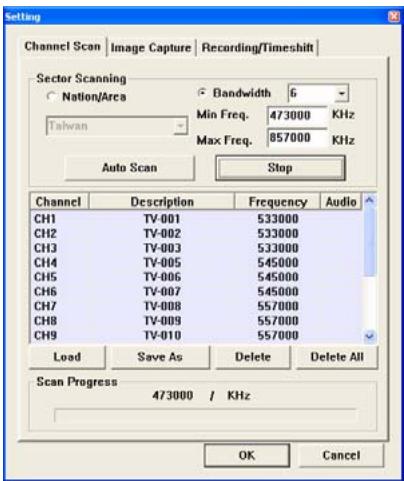 GENIUS TVGO DVB-T02Q MCE - Scan channels by frequency range - 1