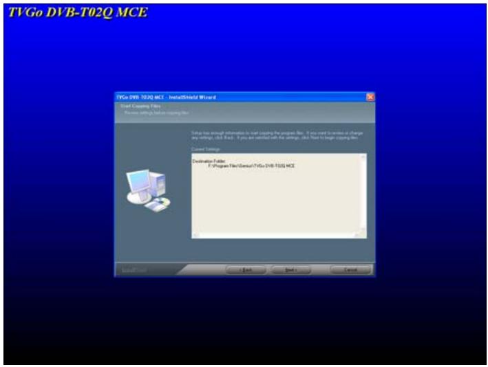 GENIUS TVGO DVB-T02Q MCE - Software installation - 7