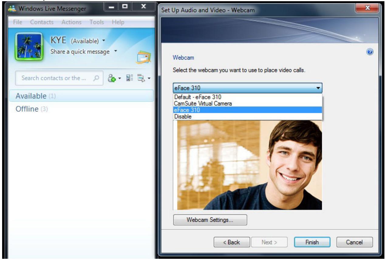 GENIUS FACECAM 310 - Windows Live Messenger - 3
